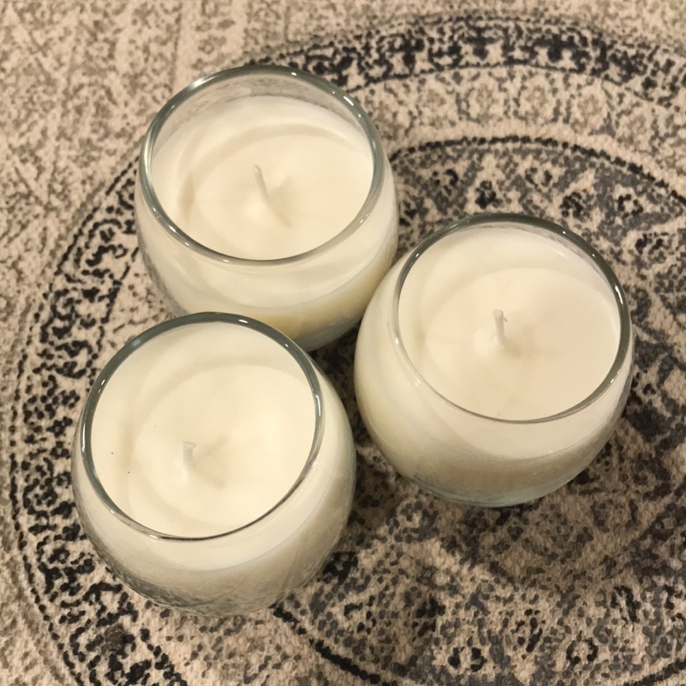 3 Candles In Beautiful Glass Jar